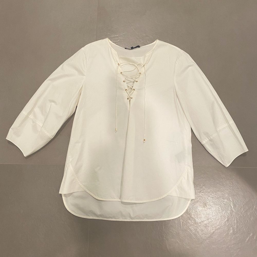Tibi shoe lace blouse